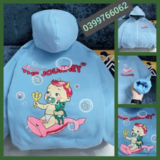 Áo khoác nỉ hoodie full zip nam nữ hooide