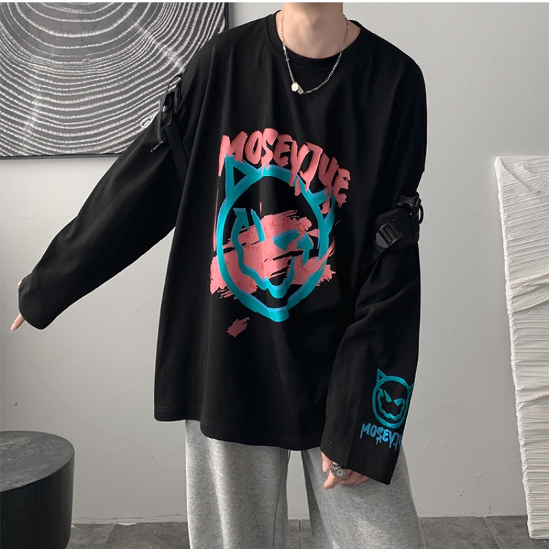 Áo thun tay dài cổ tròn size M-5XL thời trang mùa thu cho nam