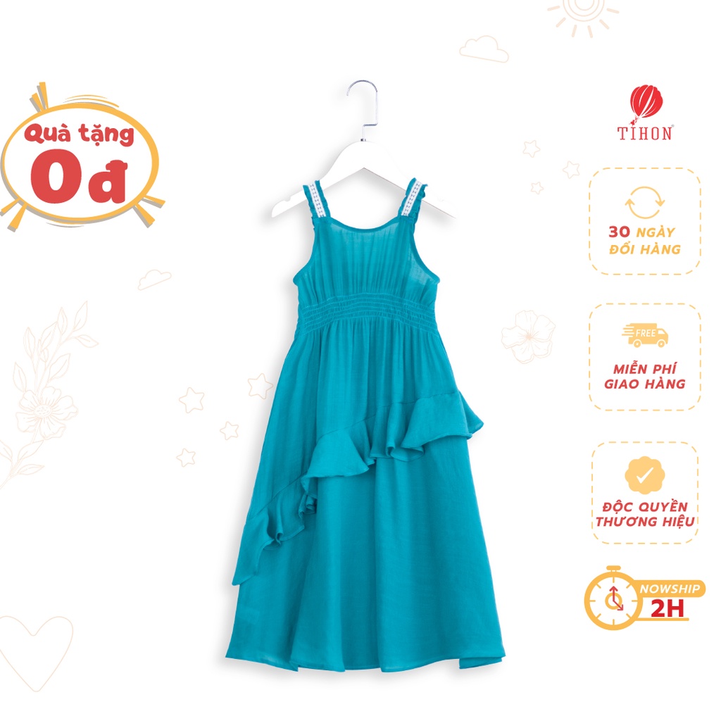 Váy Trẻ Em TIHON Dáng Maxi 2 Dây Phong Cách Hàn Quốc Cực Xinh VT0750203