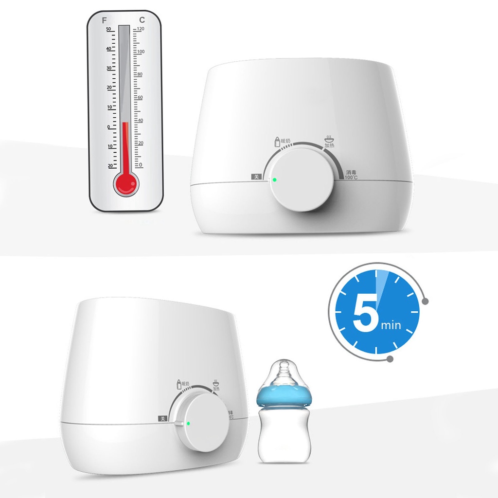 Neon074 Milk Bottle Warmer Fast 5 Minutes Heating Automatic Thermostat Function Mute Electrical Food for Tableware
