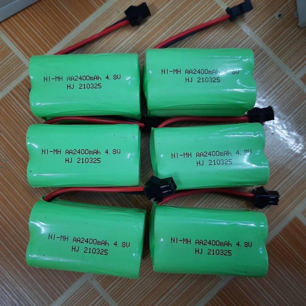 Pin sạc 4.8v jac SM dung lượng cao 2400mah dùng cho xe điều khiển cấu tạo pin ghép 2 hàng