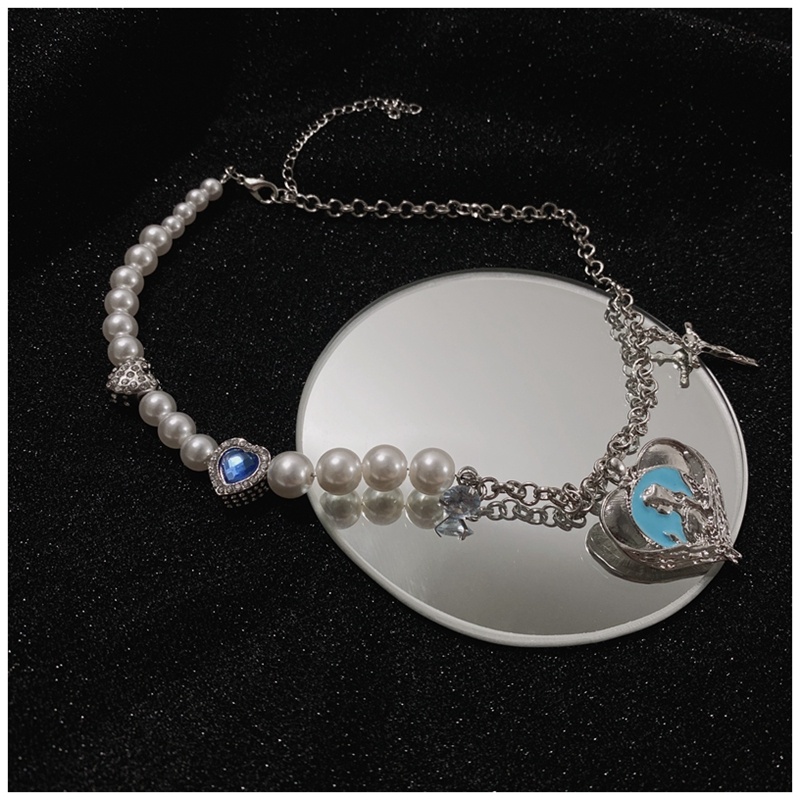 Vòng cổ Ngọc Trai Xanh Phong Cách Retro