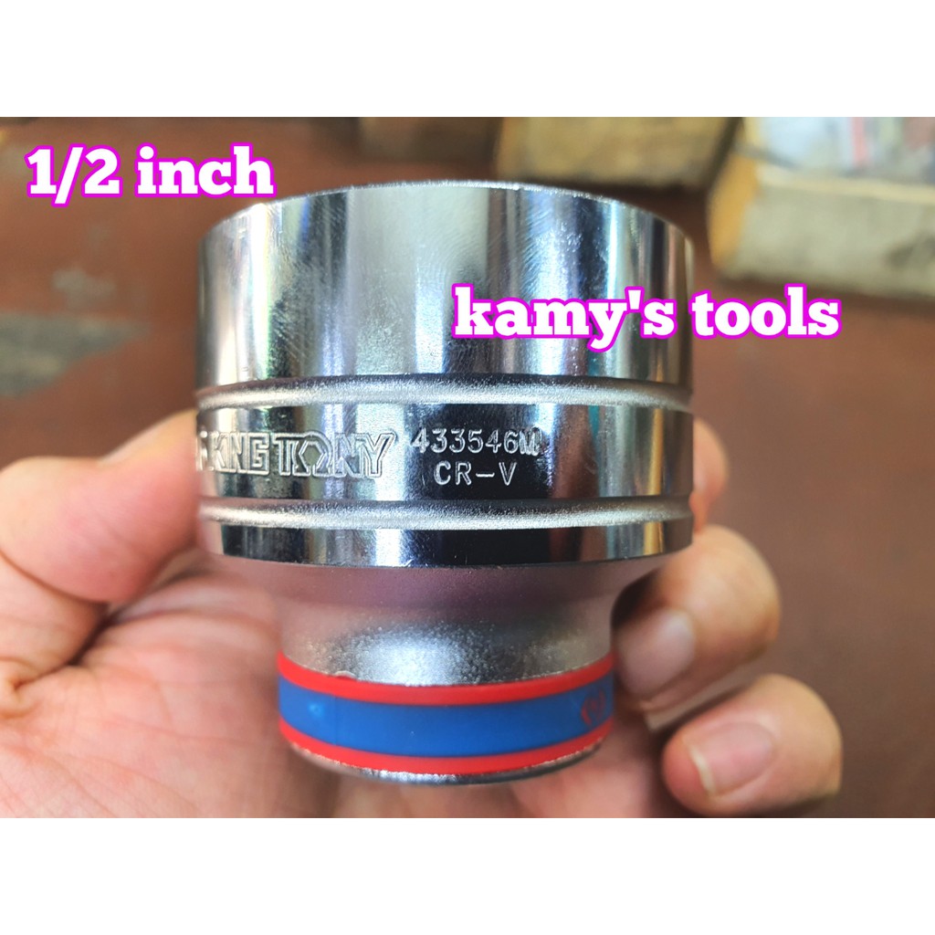 Đầu tuýp ngắn trắng 1/2 Kingtony 28mm 29mm 30mm 32mm 36mm 41mm 46mm