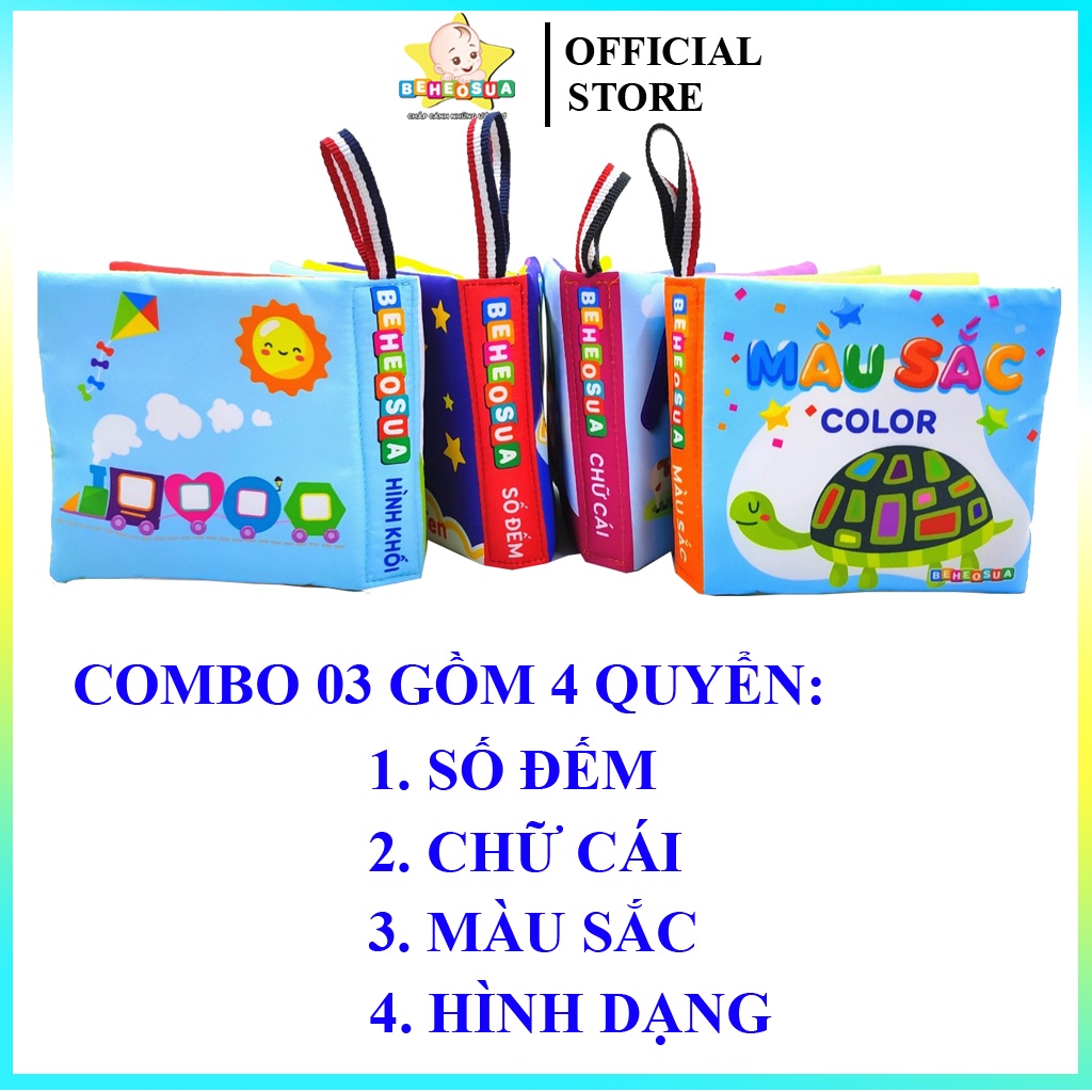 Sách vải  - sách vải cho bé kích thích thị giác với nhiều chủ đề bằng tiếng anh giúp bé vừa học vừa chơi