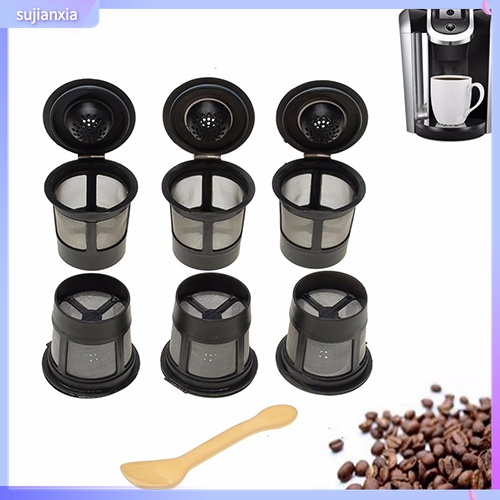 Set 6 Cốc Lọc Chuyên Dụng Dành Cho Máy Pha Cà Phê Keurig K-Cup Kèm Muỗng