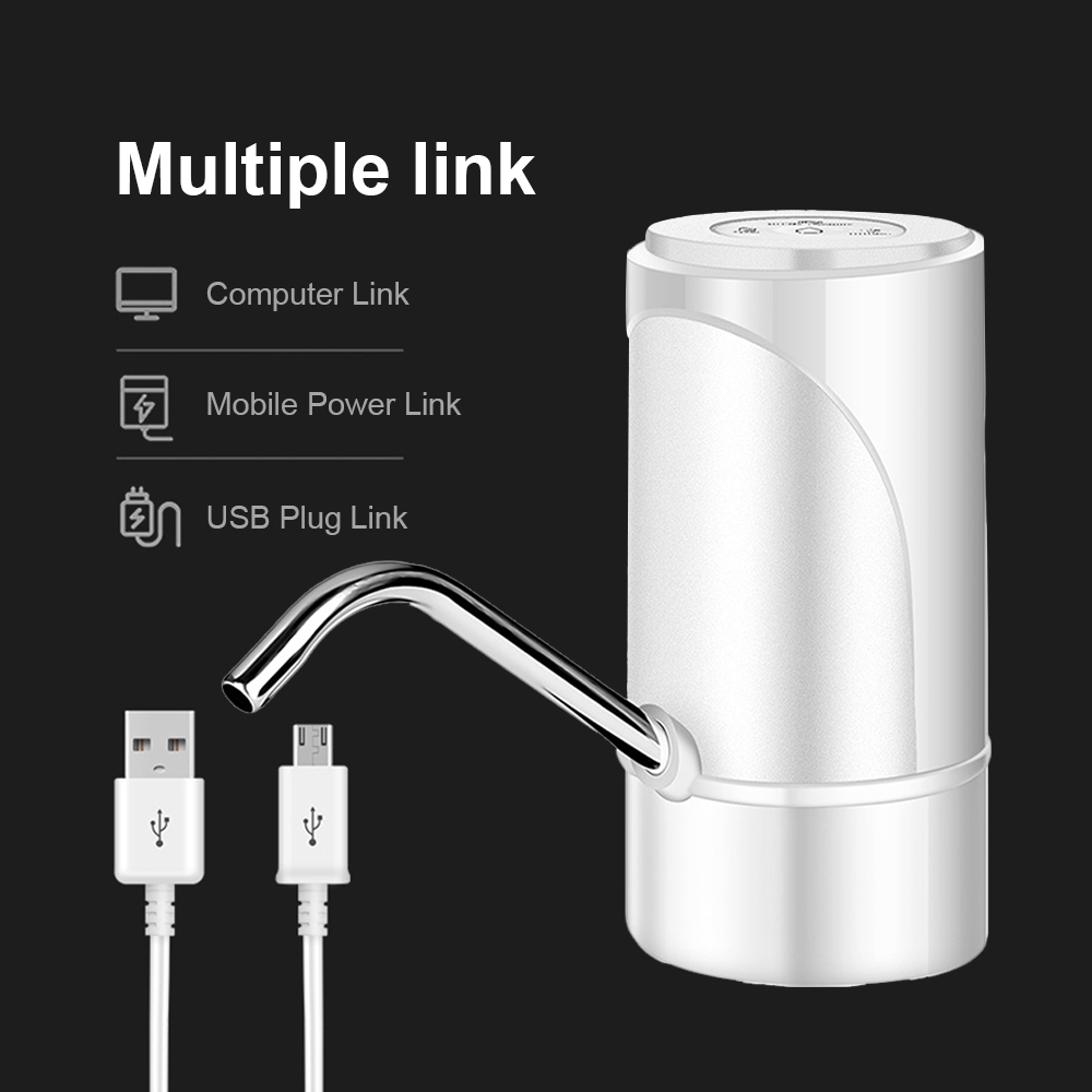 Máy bơm rót nước uống đóng chai thông minh có cổng sạc USB tiện dụng