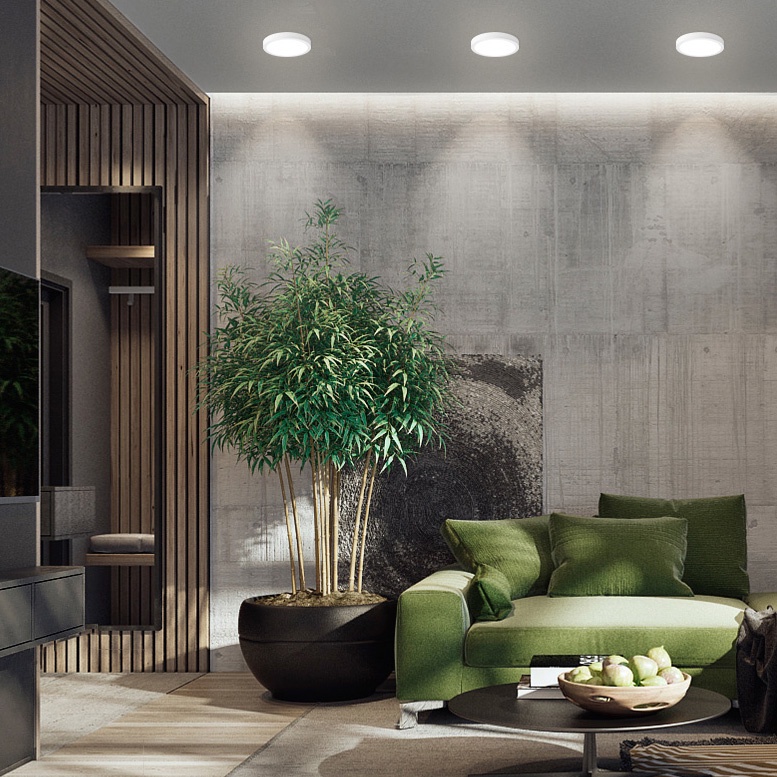 Đèn Ốp Trần Hành Lang, Cầu Thang Ánh Sáng Trắng ATH LIGHTING Thiết Kế Độc Đáo Với Hình Vuông Và Hình Tròn