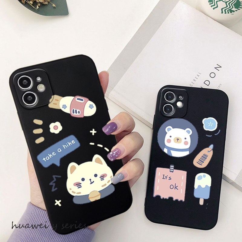 Ốp điện thoại Huawei Y5 2017 Y6 2018 Y7 2019 Y9 Pro Prime Y5P Y6P Y7P Y8P Y6S Ốp lưng DTW-4