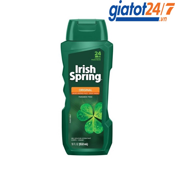 Sữa tắm nam Irish Spring Orginal Face & Body Wash 532ml