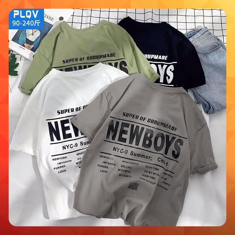 [ Ảnh Thật ] Áo thun tay lỡ form rộng họa tiết NEW BOY - Unisex nam nữ đều mặc được | WebRaoVat - webraovat.net.vn