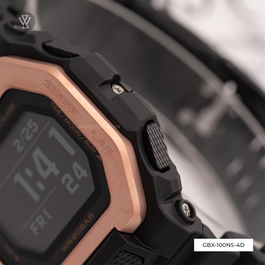 Đồng Hồ Điện Tử Nam Casio G-Shock WATCHSTORE GBX-100NS-4DR Thiết Kế Mặt Kính Khoáng 46mm, Vỏ Carbon Và Dây Cao Su Bền