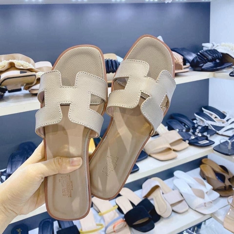 Dép Lê Nữ Chữ H da vân cá sấu đủ màu