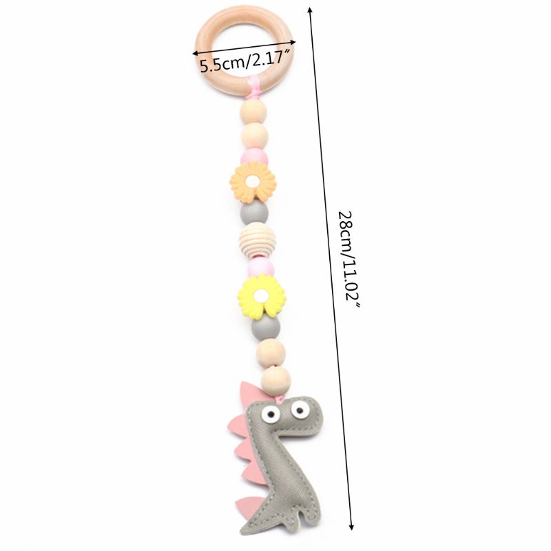 Bộ 3 Vòng Dây Chuỗi Hạt Silicon Phối Hoa / Hoạt Hình Trang Trí Phòng Bé Tập Gym