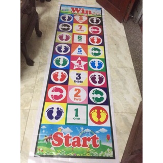 Thảm chơi vận động cho bé, thảm bước chân bước nhảy cho bé, jumping mat, tấm bạt nhảy bước chân 2,3m x 0,8cm (1 thảm)