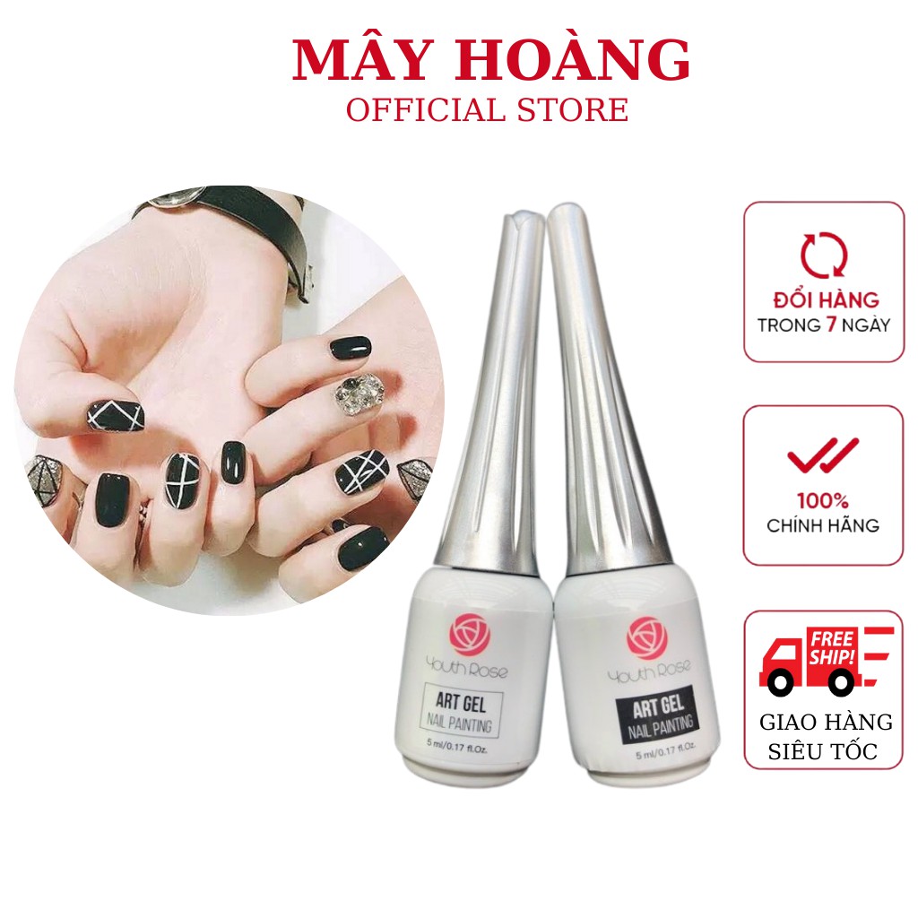 Cọ nét Hoa Hồng Đen-Trắng màu cơ bản( hàng chuẩn)