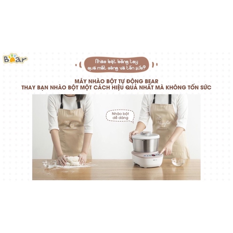 Máy nhào,Máy nhồi bột, Máy trộn bột Bear 3,5L/HÀNG CÓ SẴN /BẢO HÀNH 12 THÁNG.