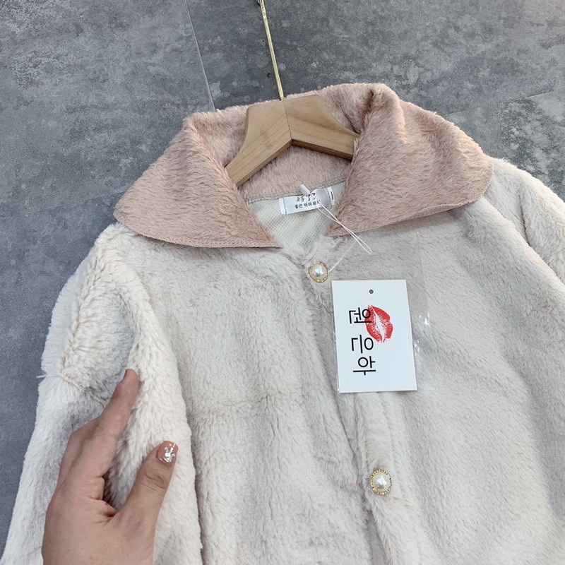 Áo Khoác Lông Mix Túi