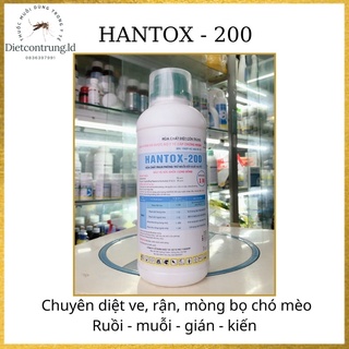 Hantox-200 chai 1l, diệt bọ chó mèo, muỗi, gián, kiến ''