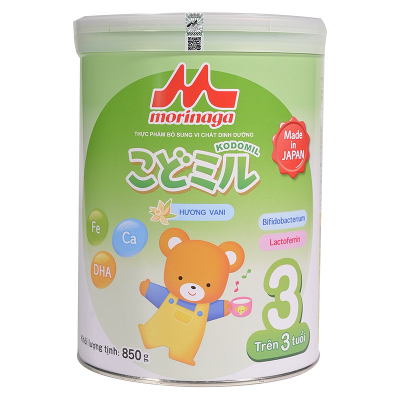 [HÀNG CHÍNH HÃNG] SỮA MORINAGA KODOMIL | HƯƠNG VANI | 850G CHO BÉ TỪ 3 TUỔI TRỞ LÊN