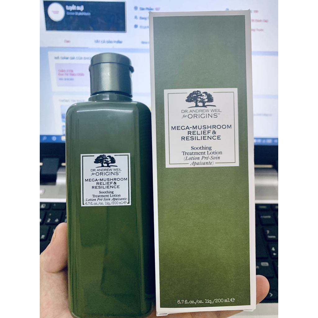 Toner Nấm Origins Dr Andrew Weil Mega Mushroom nước cân bằng cấp ẩm phục hồi da