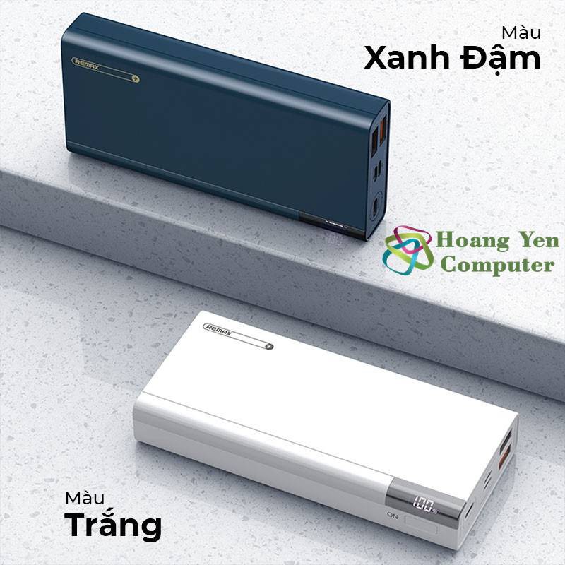 Sạc Dự Phòng Remax RPP-108 20000Mah (Sạc Nhanh QC3.0 18W, 22.5W, PD 18W, VOOC 2.0) - BH 1 Năm - Hoàng Yến Computer