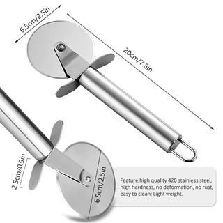 Dao cắt Pizza Nhỏ Inox đường kính lưỡi 6.5cm