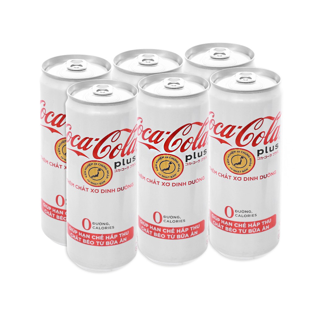 Thùng 24 lon nước ngọt coca-cola plus 330ml