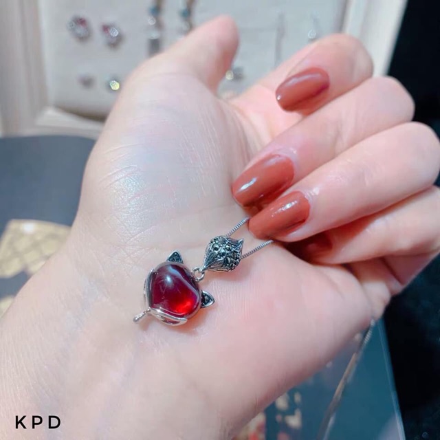 DÂY CHUYỀN HỒ LY SƠN ĐEN SANG CHẢNH - BẠC ITALYA NHẬP KHẨU