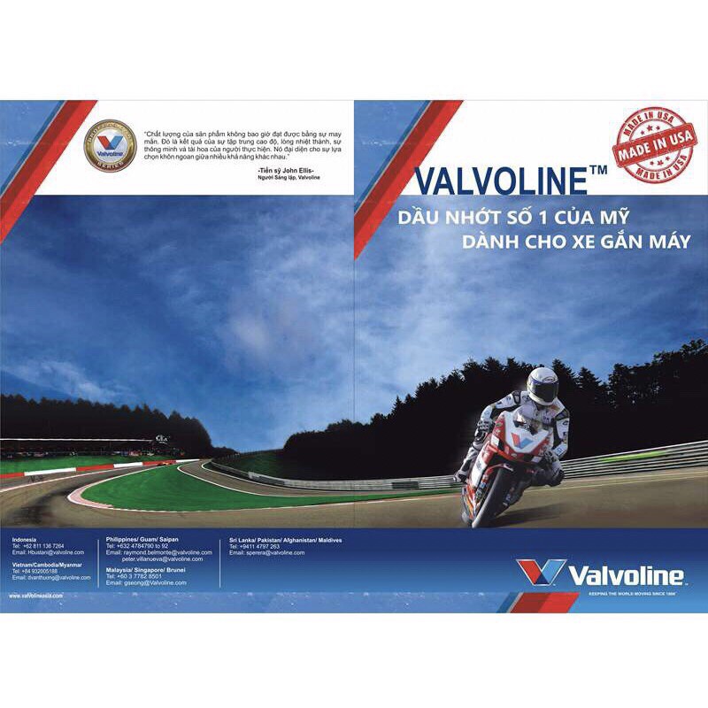NHỚT VAVOLINE CHAM 4T - scooter 10w30-10w40 dành cho xe ga
