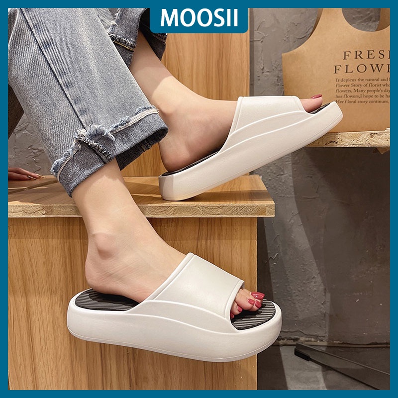 Dép Đế Dày giày mùa hè của phụ nữ dép đi ngoài trời Lê đế bự Tăng Chiều Cao 4CM Size 36-45