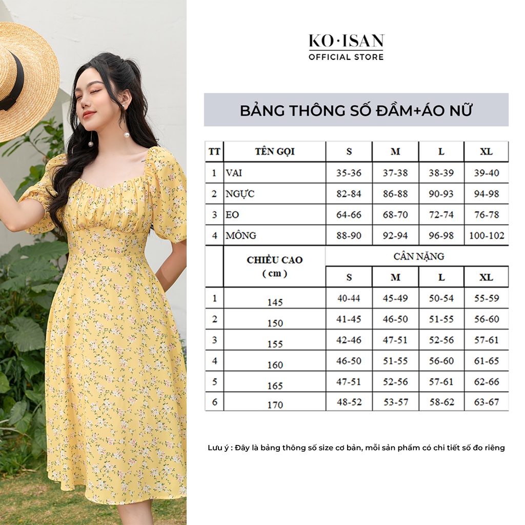 [Mã BMBAU50 giảm đến 50K đơn 99K] Váy hoa nhí vintage dáng dài thiết kế tay phồng nữ tính KOISAN 21056689 | WebRaoVat - webraovat.net.vn