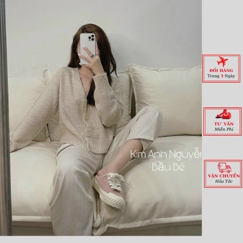 Áo khoác cardigan len nữ thu đông công sở ulzzang Hàn Quốc