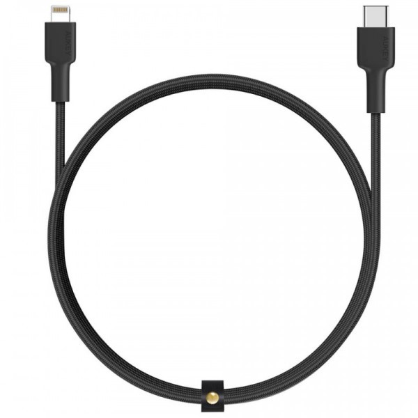 CÁP SẠC NHANH IP.HONE C TO L MFI AUKEY BRAIDED NYLON CB-CL3 0.9M MÀU ĐEN