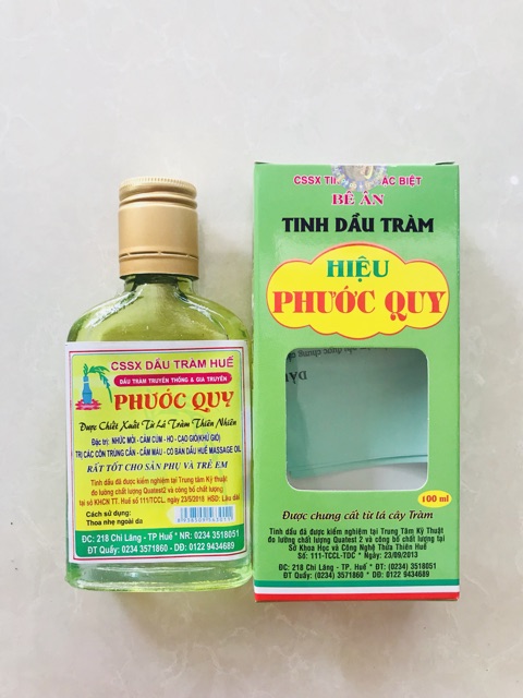 DẦU TRÀM NGUYÊN CHẤT PHƯỚC QUY 100ML