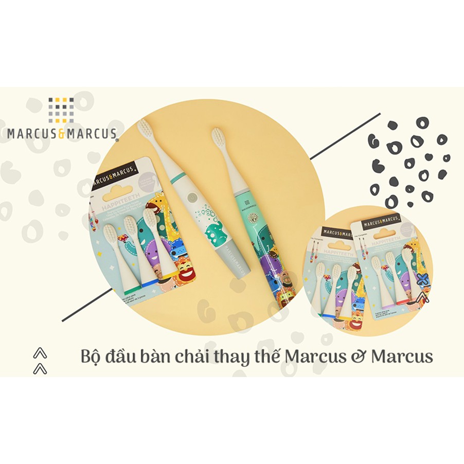 Bộ 3 đầu bàn chải thay thế cho bé Marcus &amp; Marcus (Willo/ Marcus/ Pokey)