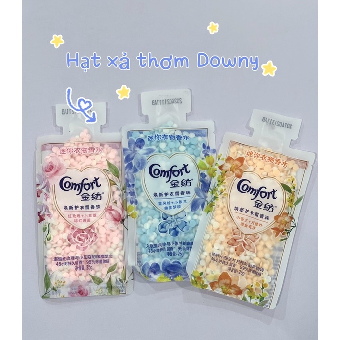 Hạt xả cô đặc Comfort/Downy gói 22/25g