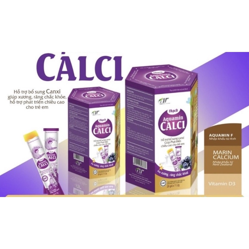 Thạch Calci - Hỗ trợ bổ sung calci cho bé ( Hộp 20gói )
