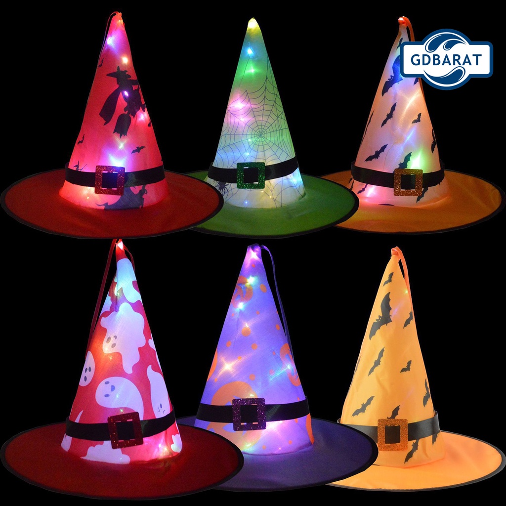 Nón Phù Thủy Có Đèn Led Dùng Để Trang Trí Halloween