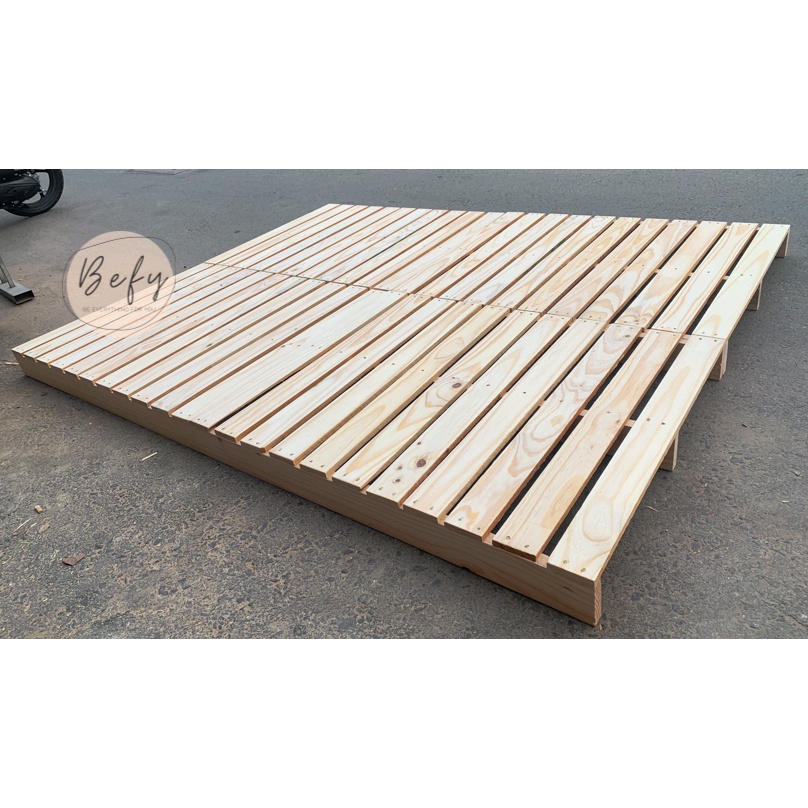 Giường Pallet Mặt Khít Gỗ Thông Mới 100% / Giường Pallet Gỗ Thông Gấp Gọn - BEFY