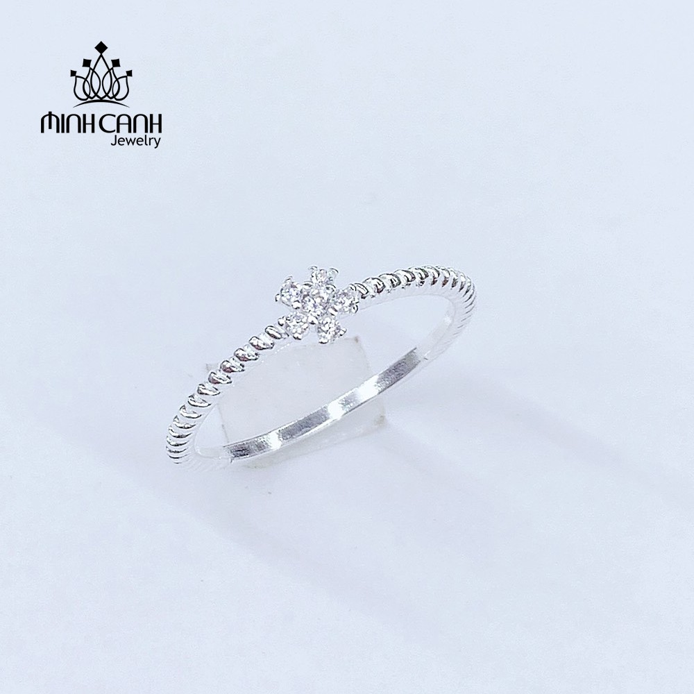 Nhẫn Bạc Ta Xoắn Hoa Nhỏ - Minh Canh Jewelry