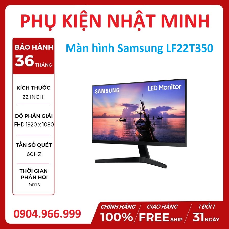 [full viền] Màn hình Samsung LF22T350/ LF24T350 22/ 24inch Full HD/75Hz/Flat Tấm nền IPS chất lượng cho hình ảnh rõ nét