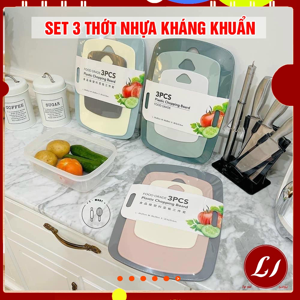 SET 3 THỚT NHỰA CỨNG kháng khuẩn tiện lợi( gồm 3 chiếc)