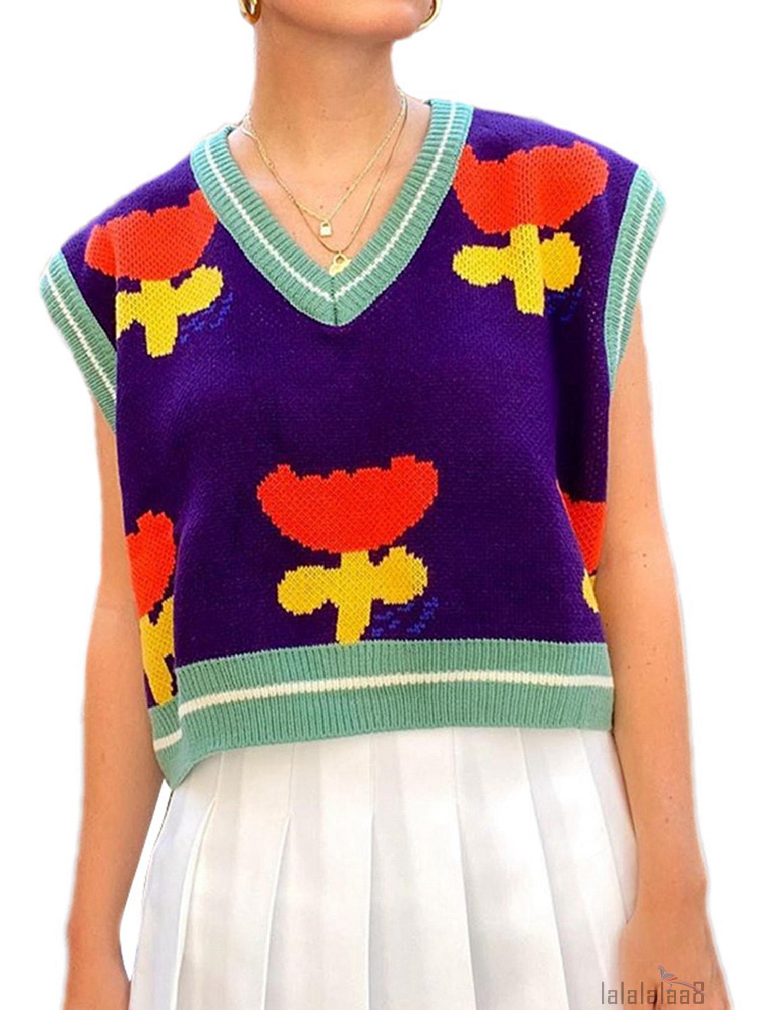 Áo Lửng Không Tay Cổ Chữ V Họa Tiết Hoa Quyến Rũ Cho Nữ Laa8 | BigBuy360 - bigbuy360.vn