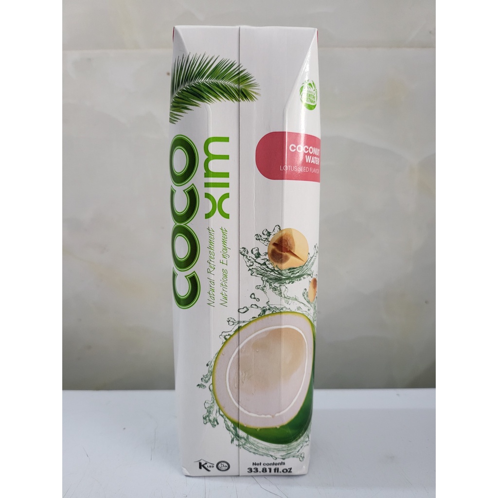 [Hộp 1 Lít – HƯƠNG HẠT SEN] NƯỚC DỪA XIÊM XANH Cocoxim [VN] BETRIMEX Coconut Water Lotus Seed Flavor (halal)
