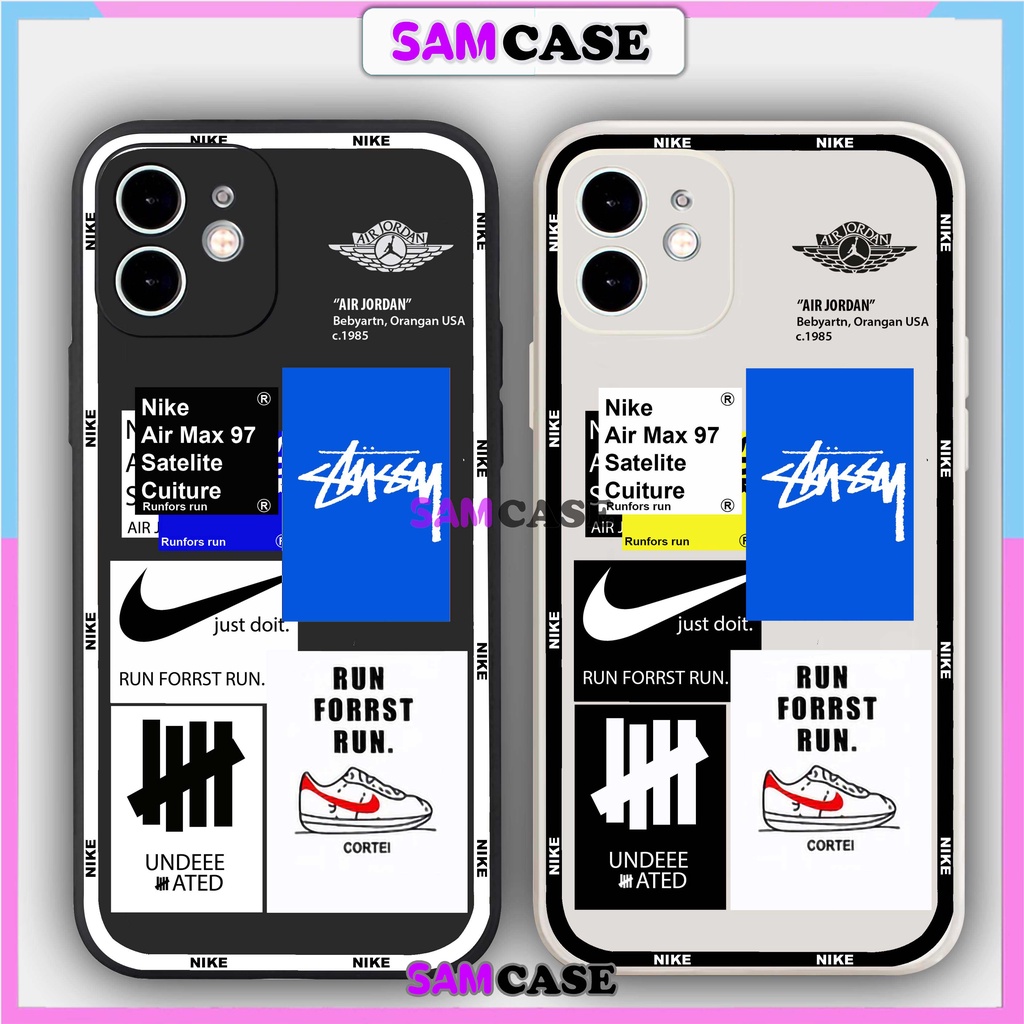 Ốp lưng iPhone Nike cạnh viền vuông silicon dẻo bảo vệ camera cho iphone 6/6s/7/8/X/XS/XR/11/12/13/14 Pro Plus Max cute