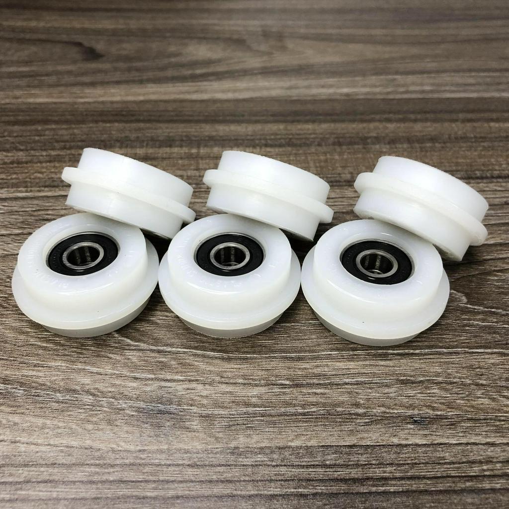 Bánh xe con lăn cửa lùa, cửa trượt dùng cho ray lùa âm phi 50mm D50T4Đ