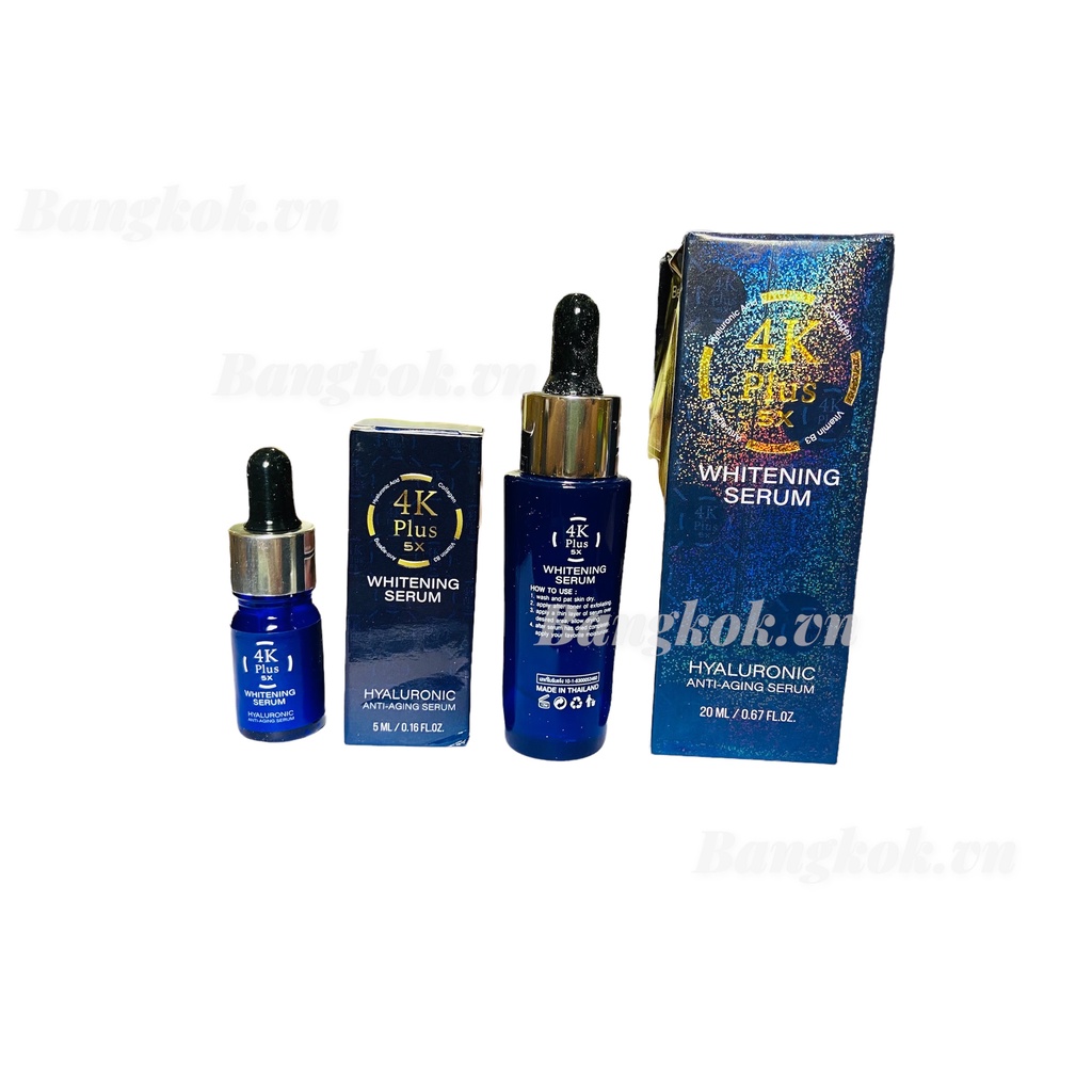 Serum dưỡng trắng da 4K plus Thái Lan 20ml