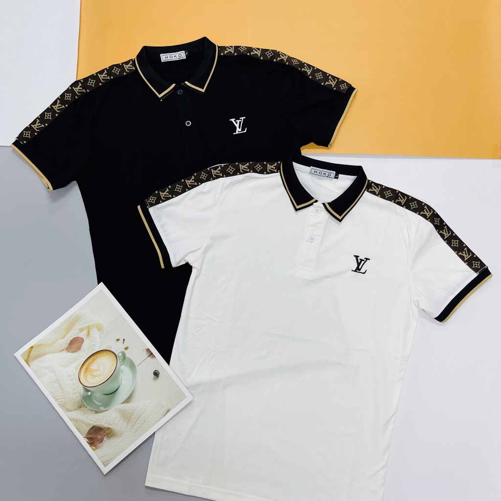 Áo thun nam ngắn tay POLO in họa tiết basic đơn giản vải cotton giãn bốn chiều tay ngắn VBSHOP003