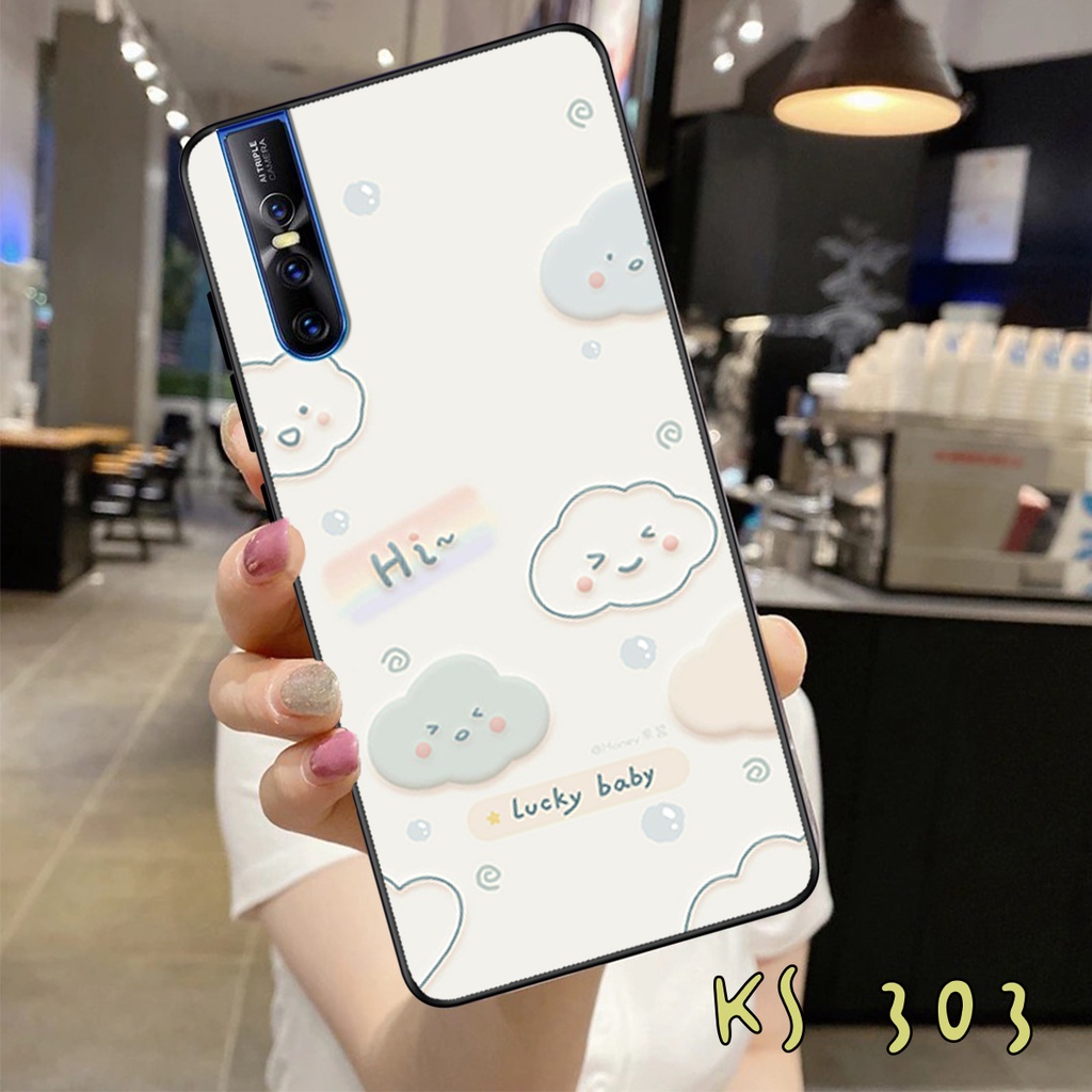 Ốp lưng Vivo V15 - Vivo V15 Pro - Vivo V17 - Vivo V17 Pro - Ốp in hình gấu &amp; thỏ đang yêu - lưng nhám viền TPU cao cấp