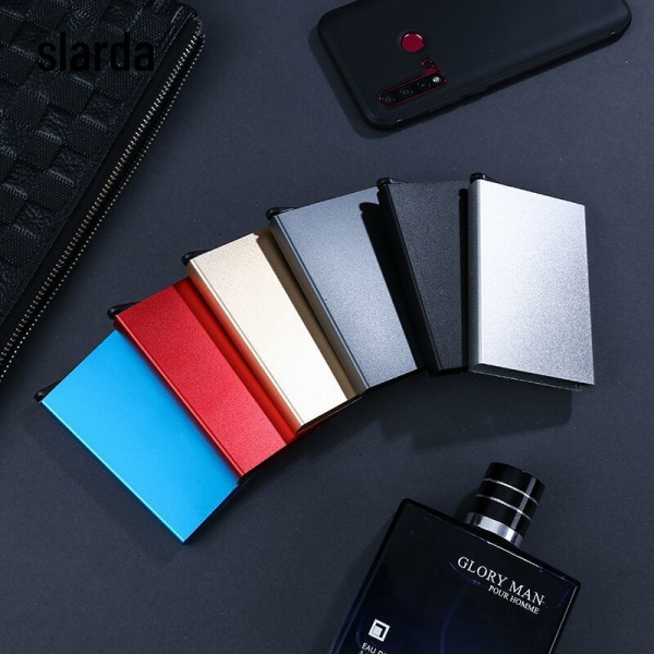 Hộp Đựng Thẻ ID Tự Động Bật Nắp Bằng Hợp Kim Nhôm Chống Gỉ Giá Đỡ